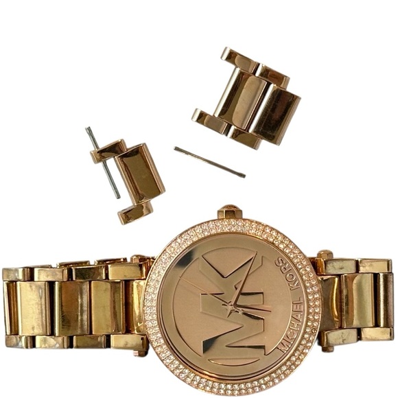 Women's Parker Rose Gold-Tone Stainless Steel Bracelet Watch 39mm MK5865 - Picture 11 of 11